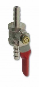 CO2 Ball Valve 1/4b x 1/4b In Line Shut Off No Check Valve