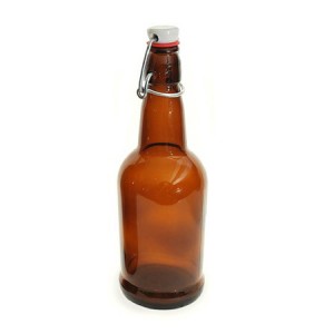EZ Cap 1 liter Amber Flipper, Case of 12, product image from Quirkyhomebrew