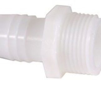 1/2" NPT x 1/2" Barbed Straight - Plastic