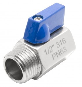 1/2" Mini Ball Valve F/F S/S 316