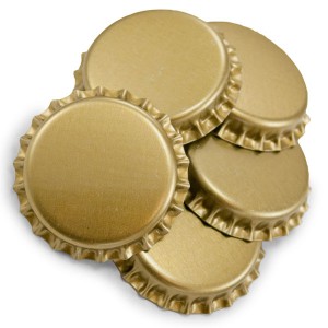 Crown Caps – 29 mm Gold For European Bottles (100), product image from Quirkyhomebrew