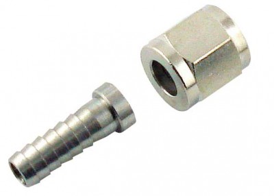 1/4″ Nut x 1/4″ Barb Flare Fitting, product image from Quirkyhomebrew