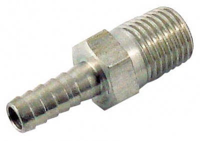 Hose Barb Fitting 1/4″ B x 1/4″ MPT, product image from Quirkyhomebrew
