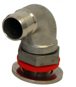 1/2" Weldless Bulkhead w/ Hi-Flow Elbow
