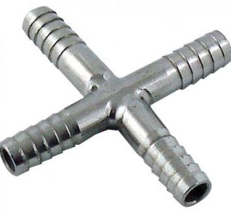 Cross 1/4" Barb 4-Way