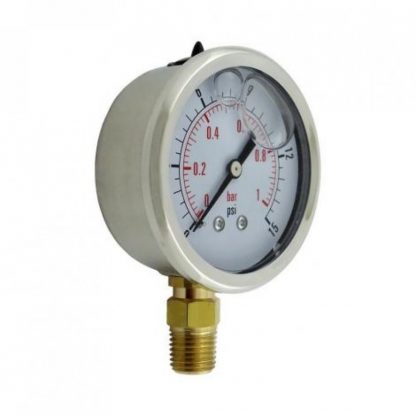 2 1/2" Low Pressure Liquid Filled 15# Gauge