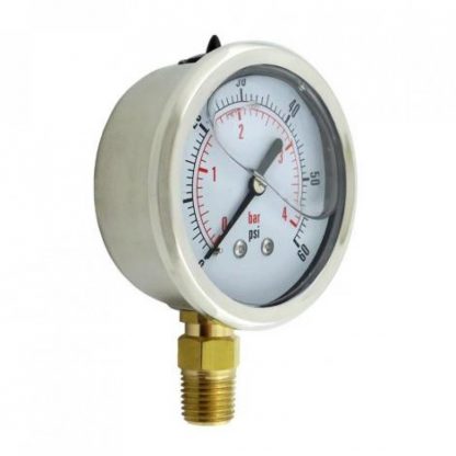Liquid Filled Gauge, 2 1/2" Diameter 60# 1/4"MPT