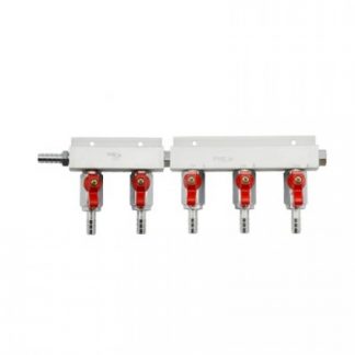 5-Way Gas Distributor With 3/8" Barbs