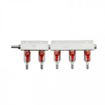 5-Way Gas Distributor With 3/8" Barbs
