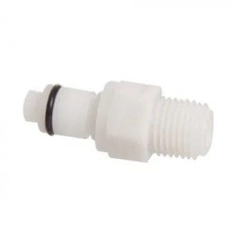 Quick Disconnect Plastic 1/4" MNPT x Male with Check valve