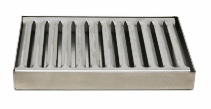 Wall Mount Drip Tray 6" x 6" Brushed Stainless