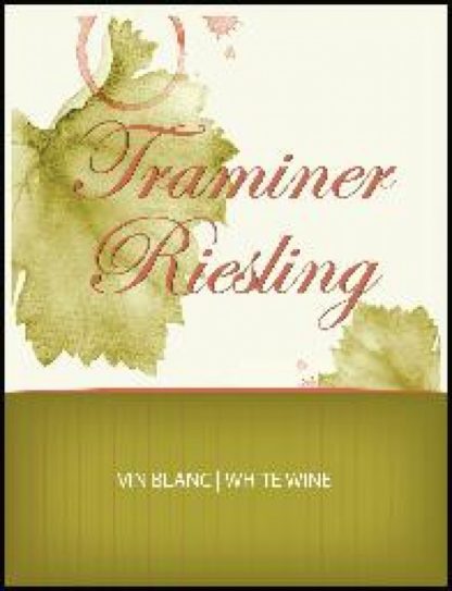 Traminer Riesling Wine Labels 30/Pack