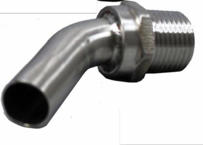 SS Pick Up Tube 1/2"MPT x 5/8" Tube (Short)