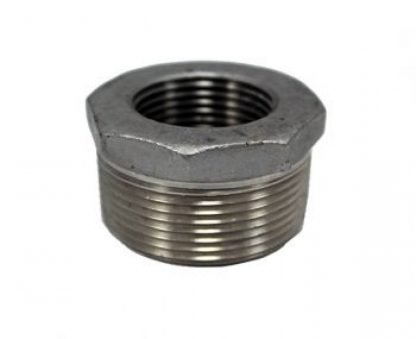 1/2" MPT to 1/4" FPT SS Bushing Reducer Coupling