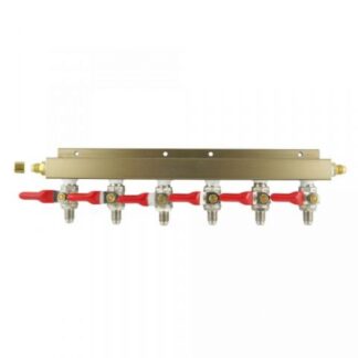6-Way Gas Distributor w/ 1/4 MFL & Check Valve (LH)