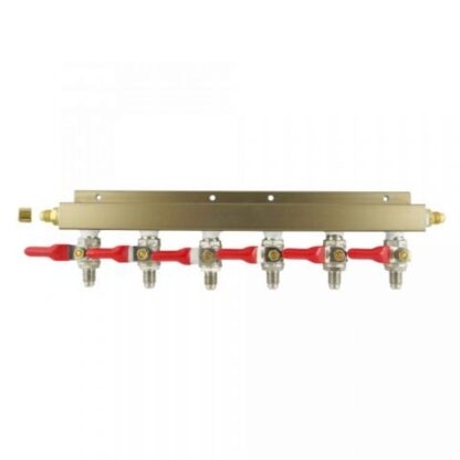 6-Way Gas Distributor w/ 1/4 MFL & Check Valve (LH)