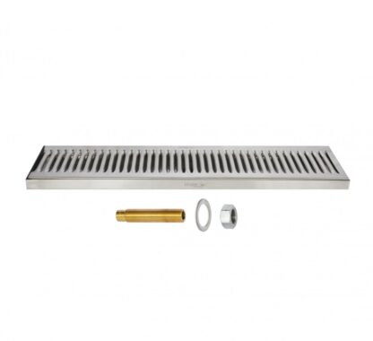 30″ x 5″ Surface Mounted Drip Tray – Brushed Stainless – With Drain