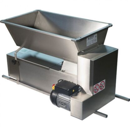 Italian Crusher Destemmer - Motorized, All Stainless w/ Stainless Stand & Chute