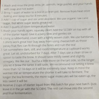 Life's a Buch Kombucha Starter Kit with Scoby - 1 Gallon