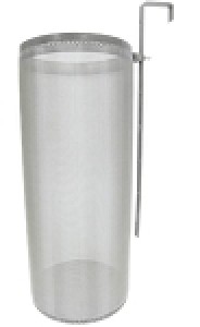 6" x 14" S/S Hop Filter 400 Micron Mesh w/Adjustable Hook