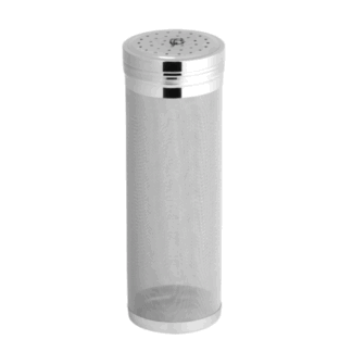 Stainless Steel Hop Tube 11.5" 400 Micron with Lid
