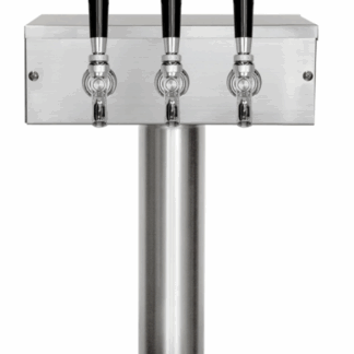 3 Faucet Square Draft Beer Tower - No Faucets/lines/shanks included