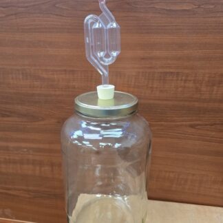 Wide Mouth 1 Gallon Fermentation Setup - Glass Carboy with Stopper and Airlock - 128oz