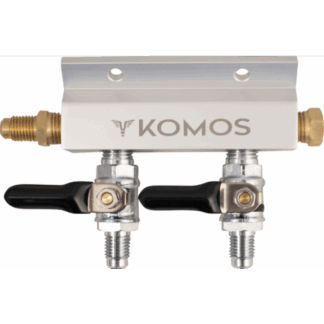KOMOS® Gas Manifold | Aluminum | 1/4 in. Flare | 2 Way