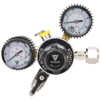 KOMOS® Universal 50 - Dual Gauge CO2 Regulator  (0–50 PSI)