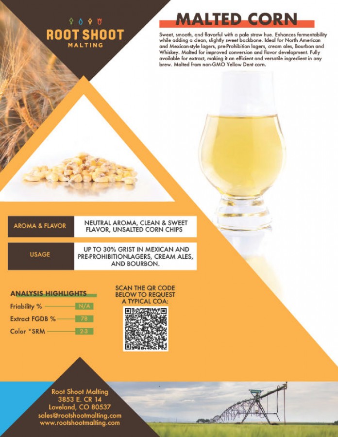 Root Shoot Malted Corn, Yellow, Non GMO - 1LB - Image 2