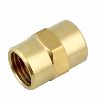 Hex Coupling, 1/4"FPT X 1/4"FPT (Brass)