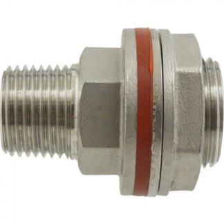 1/2" FPT x 1/2" MPT S/S Weldless Bulkhead