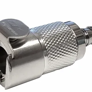 Quick Disconnect, Chrome Plated Female x 1/4" Barb with Check Valve