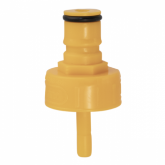 Carbonation and Line Cleaning Ball Lock Quick Disconnect (QD) Cap - Yellow Plastic (Liquid or Gas)