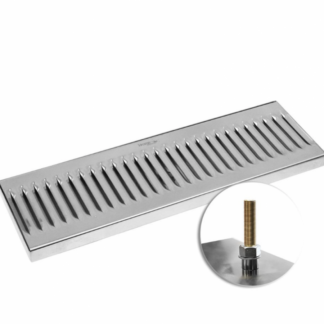 Counter Mount Drip Tray 5" x 16" with Drain MPT (Photo shows barb, not included)