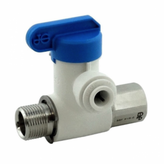 Push-In Angled Stop Valve, 3/8"-C X 1/4"OD (6.35mm)