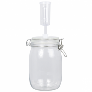 Basic Food Fermentation Kit - Flip Top Jar with Airlock - 1L / 33.8 oz