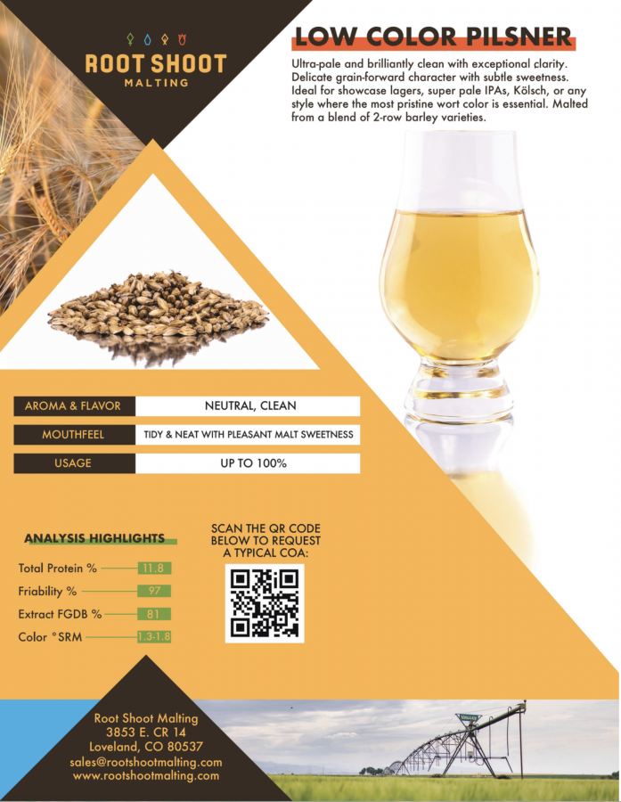 Root Shoot Low Color Pilsner (1.5-1.9L) 1lb