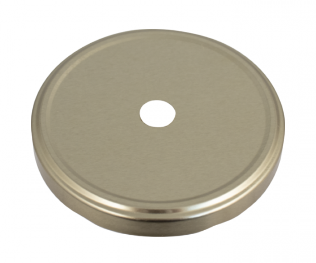 100mm Metal Lid for Wide Mouth Jars (Each) 100-2055 Lug Finish - With Stopper Hole