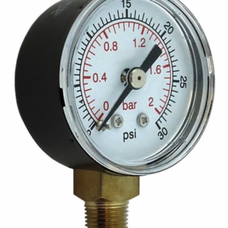 Mini Gauge, 1.5"-Dia. 1/8"MPT Btm-Mnt (30 PSI)