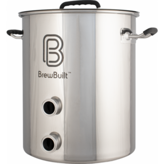 BrewBuilt® Brewing Kettle | 1.5" Tri-Clamp | Dual Port | Side Handles - 30 gal