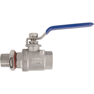 Weldless Ball Valve Assembly (Stainless) - 1/2 in. BSP