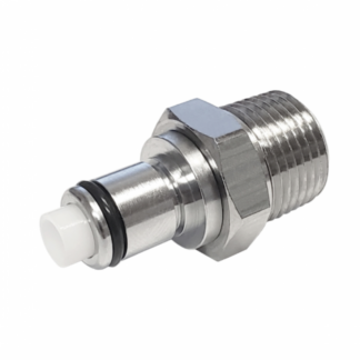Quick Disconnect, Chrome Plated Male x 3/8" MPT with Check Valve