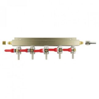 5-Way Gas Distributor With 1/4" Barbs