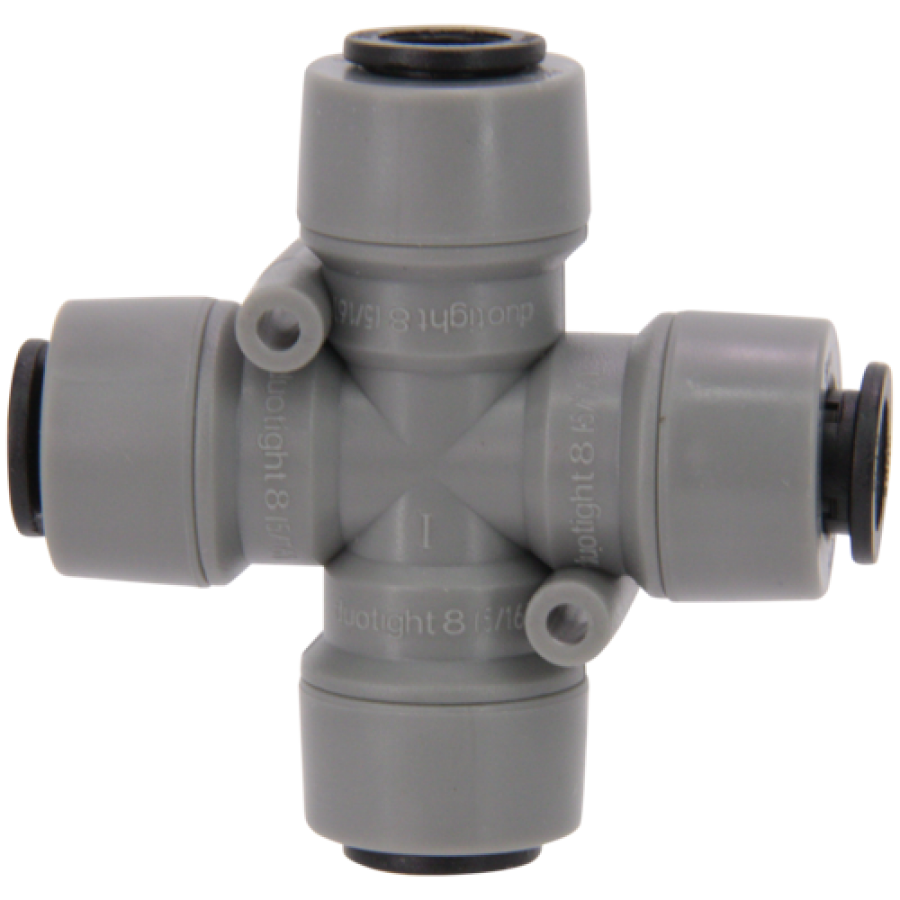Duotight Push-In Fitting | 8 mm (5/16") | Cross Adapter / Splitter