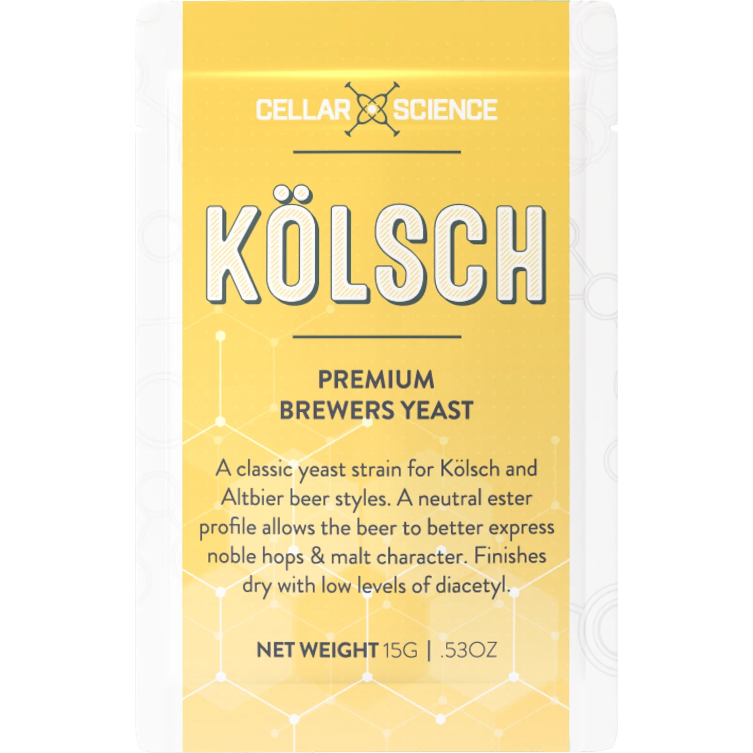 CellarScience® KOLSCH Dry Beer Yeast - 15 G (Kölsch Ale)